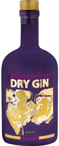 Lila Edition von Bruderkuss Dry Gin wird von der Brennerei Thomas Sippel aus Rheinland-Pfalz hergestellt.