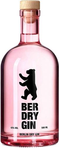 Die rosafarbige Glasflasche von Ber, ist ein Dry Gin aus Berlin und hergestellt aus mindestens 8 Botanicals.