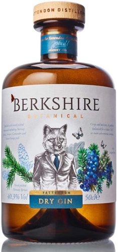 Die Apothekerflasche mit einem Korkenverschluss ist ein Dry Gin, mit 9 Botanicals aus England.