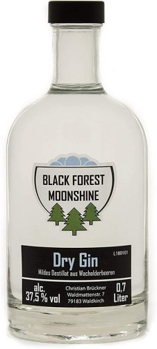 Ein Dry Gin aus dem Schwarzwald, mit 37.5% vol. in einer 0.7l Apothekerflasche.