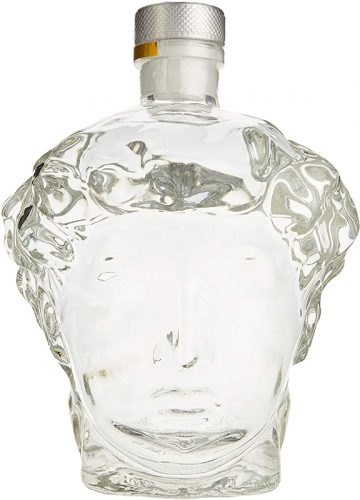 david-luxury-gin Die edle Glasflasche, stellt den Kopf von David, die bekannteste Skulptur des Künstlers Michelangelo dar.