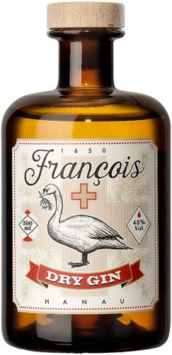 francois-hanau-blutorange-gin Abgefüllt wird der 45% vol. François Dry Gin in einer braunen Apothekerflasche.