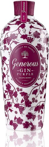 Die Traube ist der Hauptkomponente im Generous Purple Gin, daher stammt sein Flaschendesign.