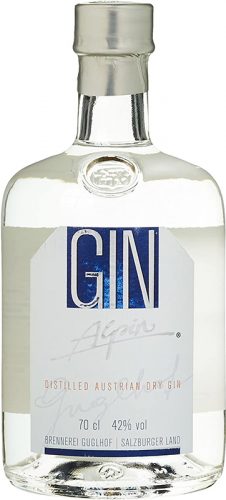 Der edle Gin aus dem Salzburger Land, destilliert und abgefüllt von der Brennerei Guglhof.