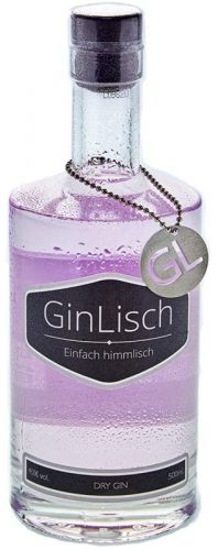 GinLisch Dry Gin überzeugt durch seine Farbe und den 17 hochwertigen Botanicals.