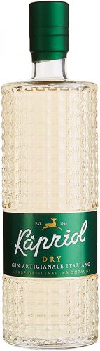 kapriol-dry-gin Der Dry Gin aus Italien, wird aus mindestens 15 Botanicals hergestellt und in einer 0.5l Flasche abgefüllt.