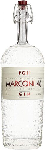 Marconi Dry Gin 46% vol. von Jacopo Poli ist ein italienischer Gin, der nur in kleinen Mengen destilliert wird.