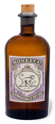 monkeys-47-schwarzwald-dry-gin Monkey 47 mit 47% vol. in einer 0.5l Apothekerflasche aus dem Schwarzwald.