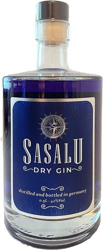 sasalu-gin Gemischt mit Tonic Water wechselt der Sasalu Dry Gin der im Herzen von NRW hergestellt wird seine Farbe von blau zu lila..