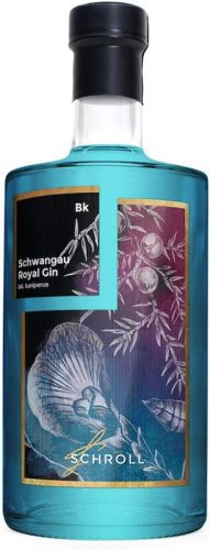 schwangau-royal-gin Schangau Royal Gin ist ein Hingucker, aufgrund seiner samitg-blauen Farbe und die 22 unterschiedlichen Botanicals.